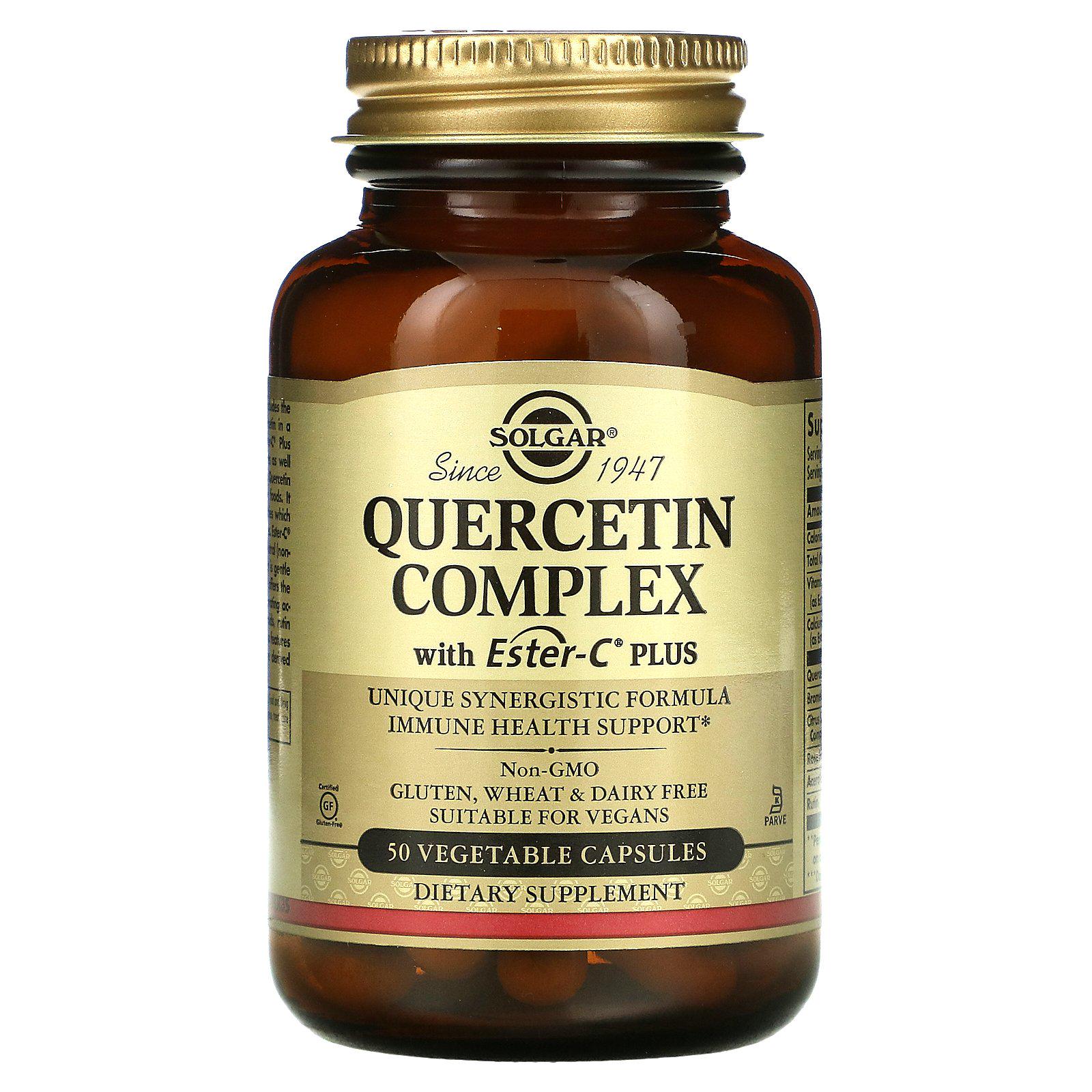 Кверцетін Solgar Quercetin Complex with Ester-C Plus 50 Caps • Краща ...