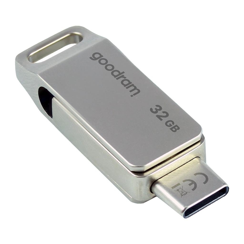 Флеш накопичувач USB Goodram ODA3 USB 3.0 Type-C 32GB Silver (ODA3-0320S0R11)