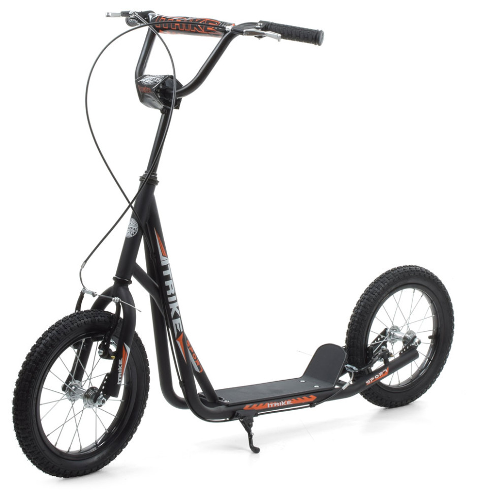 Самокат городской iTrike двухколесный с резиновыми колесами Черный (DS-171-S-229)