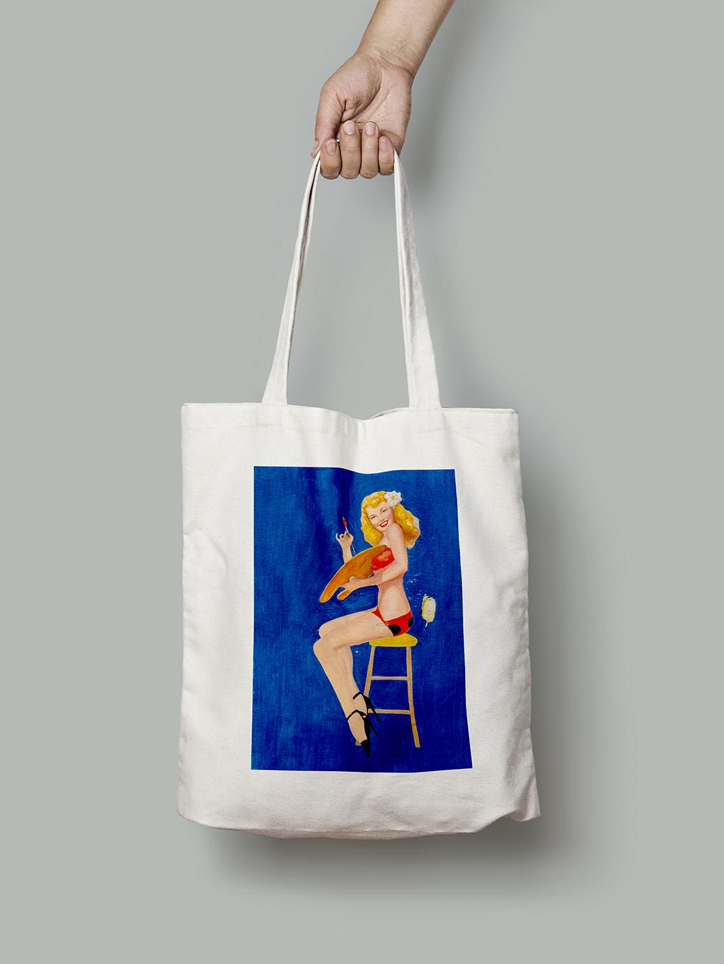 Еко-сумка Дівчина з палітрою. Джеррі Т. Н. Томпсон шопер (pin_up010146_Bag)