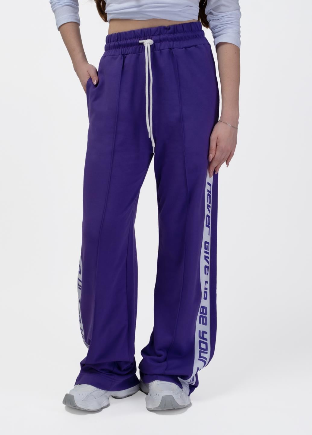 Спортивні штани жіночі широкі SCARLET 102470 XS Філетовий (102470_XS)