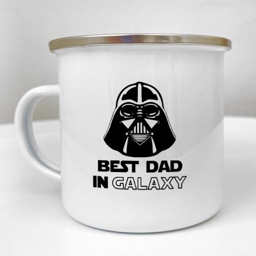 Кружка металлическая Camper "Best dad in Galaxy" 250 мл (KRM_23S031)
