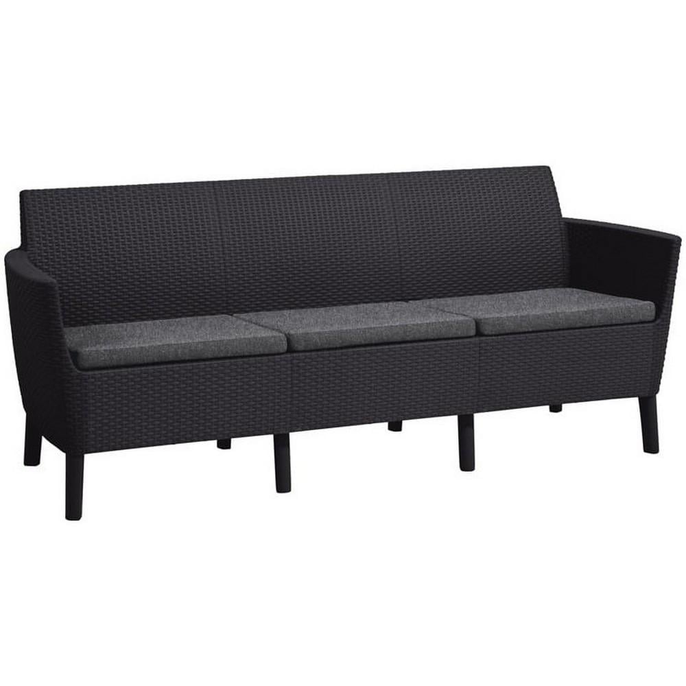 Диван садовый Keter Salemo 3 seater sofa Графитовый (244100)