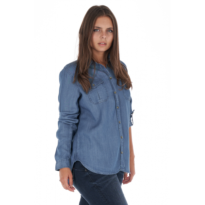 Рубашка женская Lee Cooper 60291001 M Синий - фото 4 Рубашка женская Lee Cooper 60291001 M Синий - фото 4