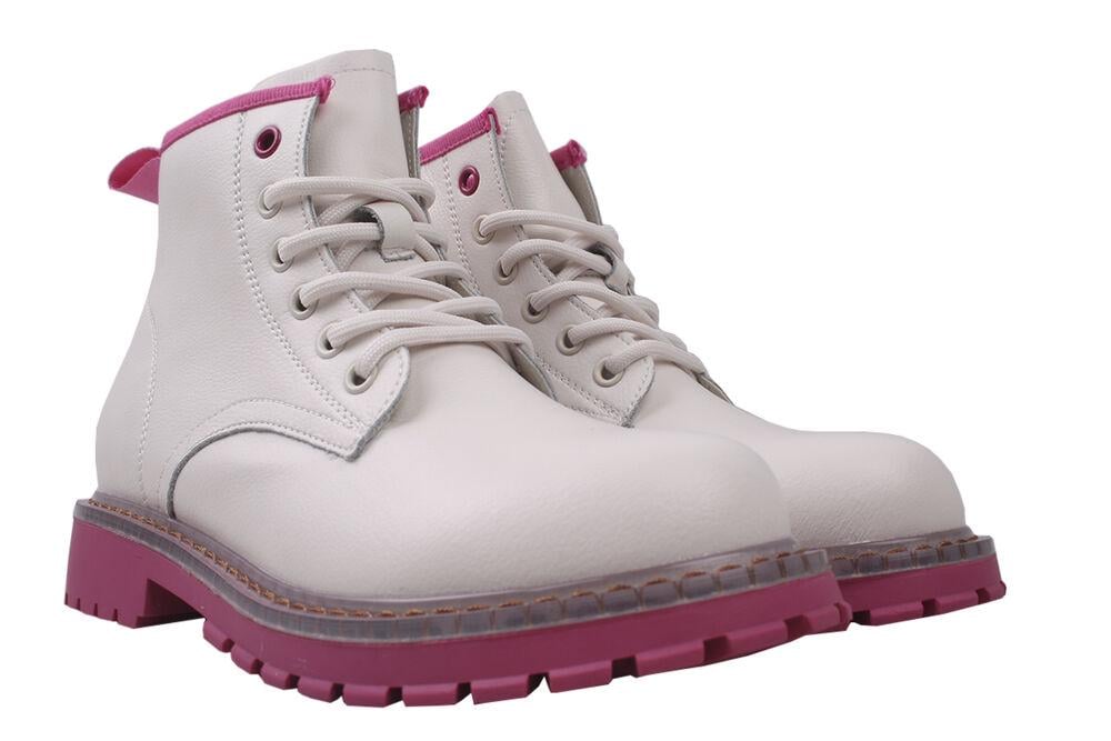 Ботинки Farinni на низком ходу женские из кожи р. 37 Белый (21-20 DHC)