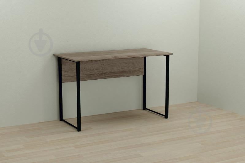 Компьютерный стол Ferrum-decor Курт 75x140x60 черный ДСП Дуб Сонома Труфель 16мм