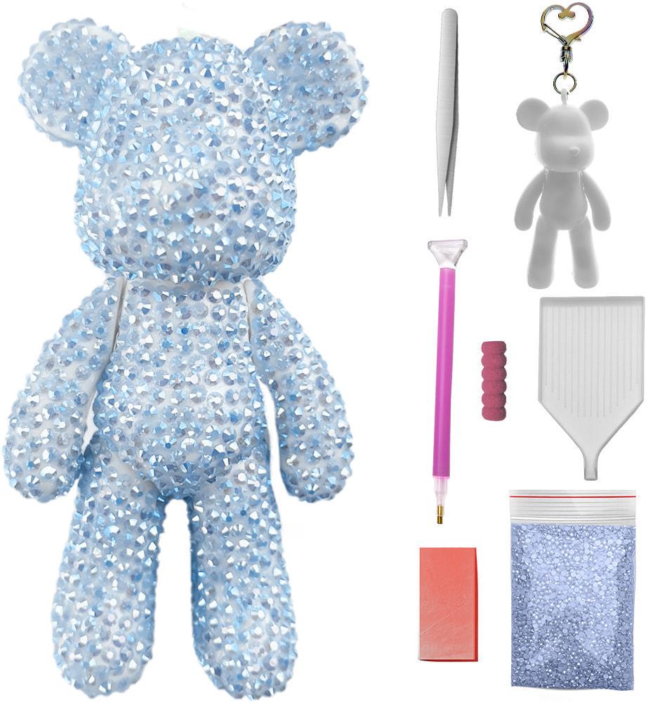 Алмазная мозаика SHLab Мишка Голограммные Стразы 8 см Light Blue (35440)