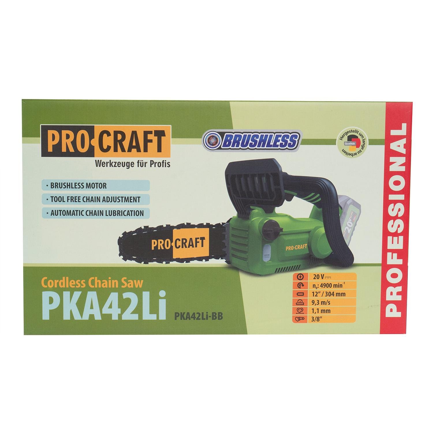 Пила цепная аккумуляторная Procraft PKA42Li (27271508) - фото 14 Пила цепная аккумуляторная Procraft PKA42Li (27271508) - фото 14