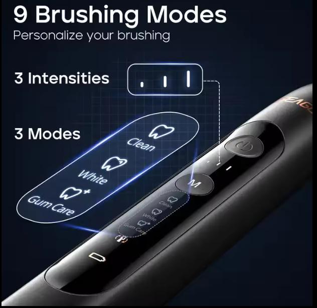 Електрична зубна щітка ультравідбілююча Seago Power Electric Toothbrush SG982 Black (100017) - фото 8