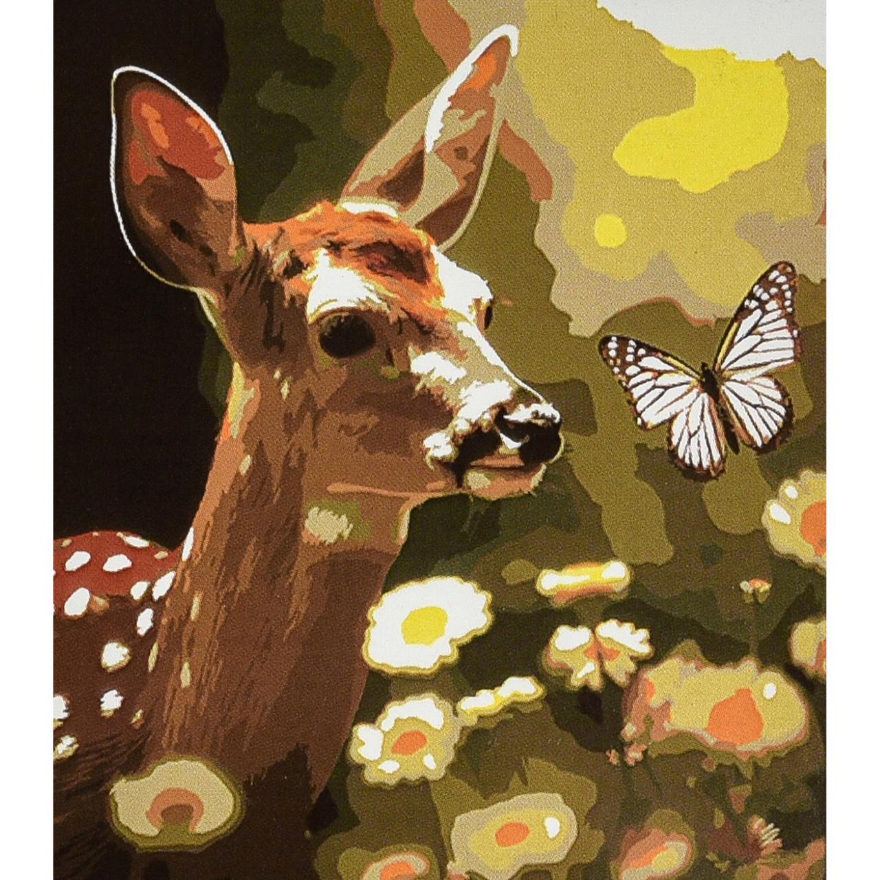 Картина по номерам Strateg Премиум Олененок 30х40 см (SS1177)