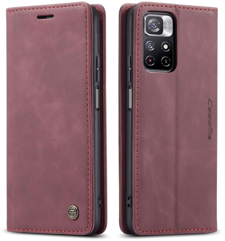 Чехол книжка с магнитом CaseMe для Xiaomi Poco M4 Pro 5G Wine (26391-42)