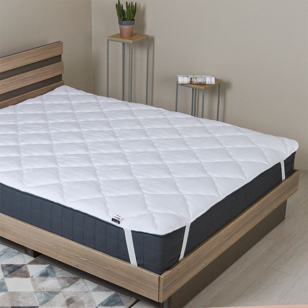 Наматрасник стеганый IDEIA Comfort с резинками по углам 120х200 см Белый (2338193975)