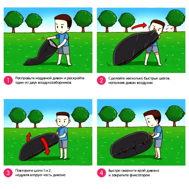 Матрас надувной LAMZAK 185х70х52 см Красный (45974-_256) - фото 6