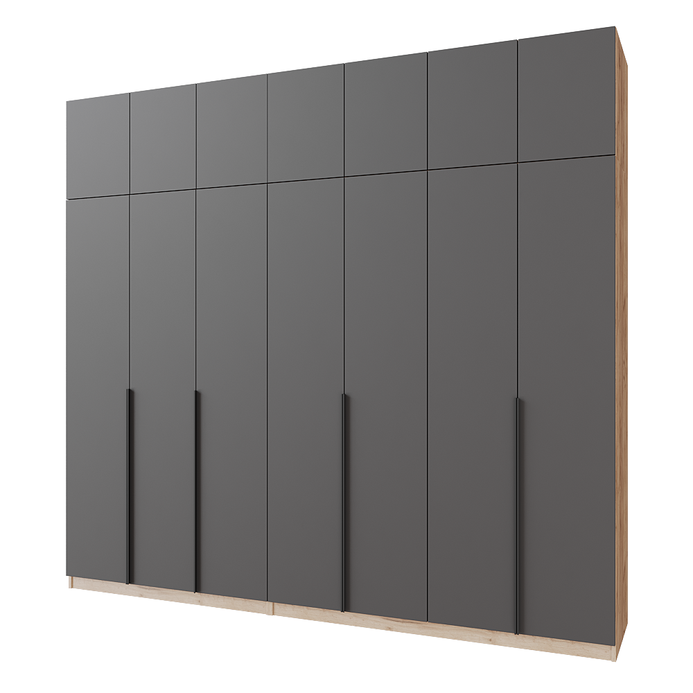 Шафа розпашна з тумбою та антресолью Меблітренд Чиназес Чита-2800.4 2800х500х2450 мм Дуб крафт золотий/Графітовий (27552845) - фото 1 Шафа розпашна з тумбою та антресолью Меблітренд Чиназес Чита-2800.4 2800х500х2450 мм Дуб крафт золотий/Графітовий (27552845) - фото 1