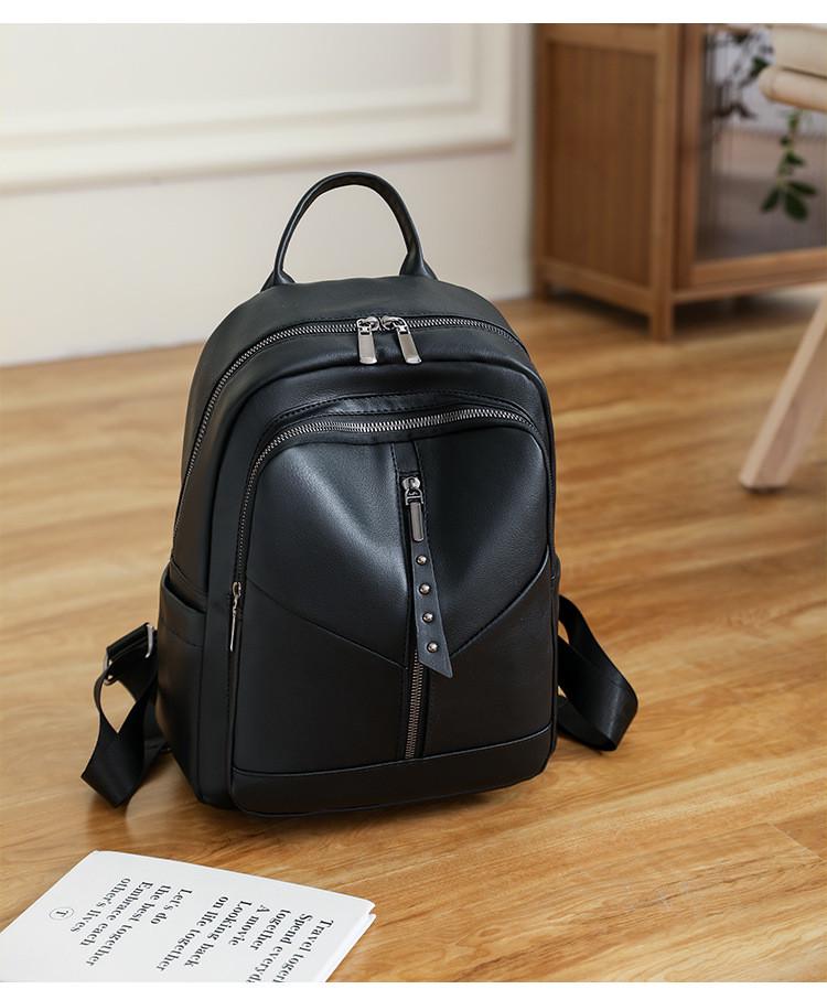 Рюкзак городской женский из искусственной кожи n6741-1-6714 Черный (DR016516)