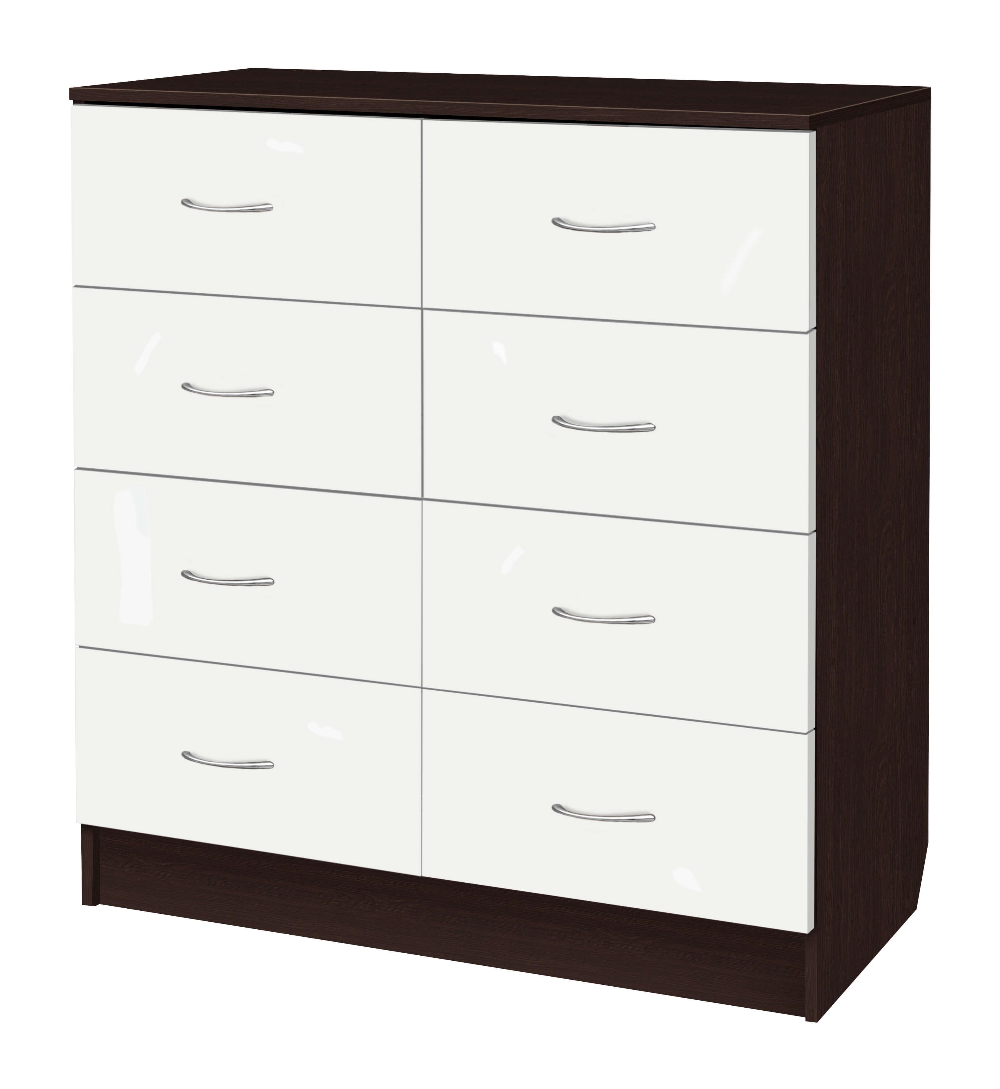 Комод МАКСИ-МЕбель Лойд New mini с крашеными МДФ фасадами Венге магия/Белый (5103036)