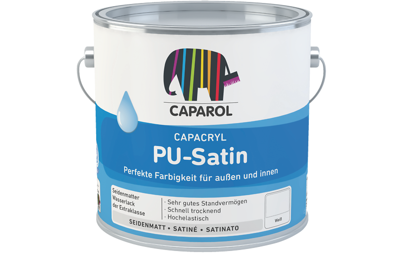Емаль поліуретанова Caparol Capacryl PU-Satin Base T 2,4 л Прозорий (2620728097)