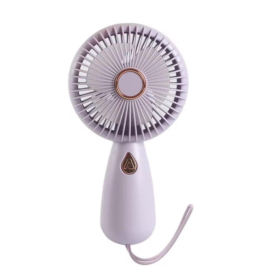 Вентилятор Mini Fan с аккумулятором и зарядкой через USB Сиреневый (ZB103)