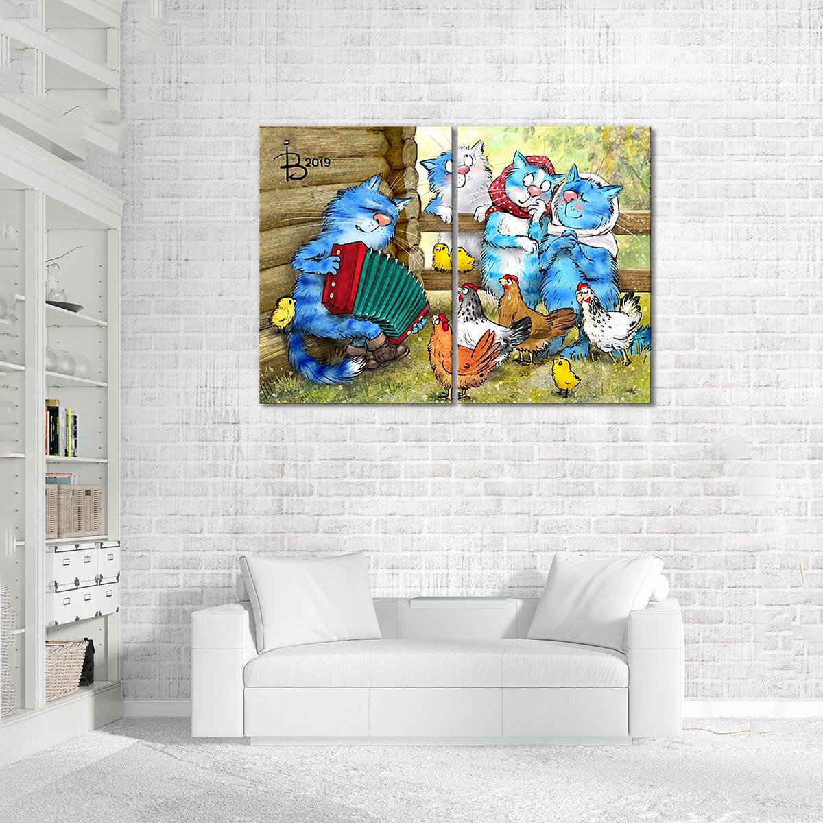 Модульная картина Страдания 2 модуля 120x180 см