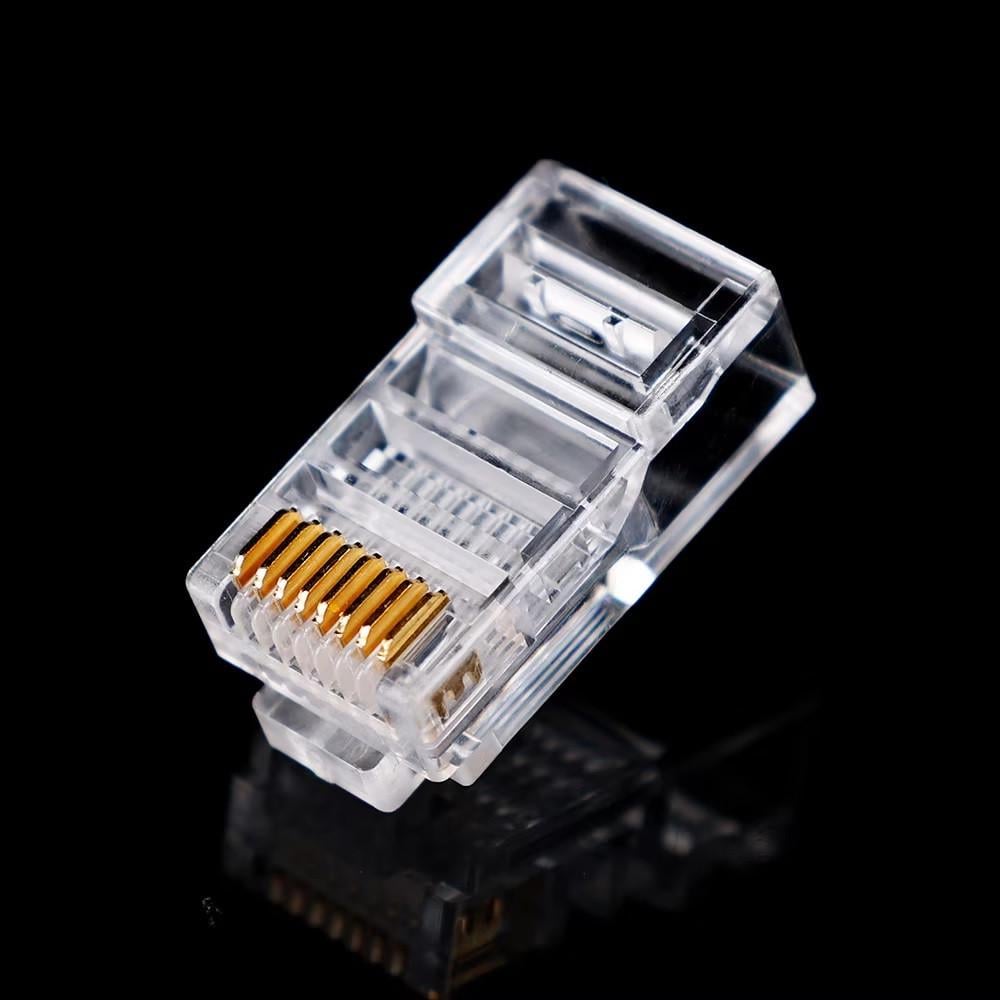 Коннектор проходной RJ-45 многожильный обжимной для крученой и цельной жилы Cat 5e (000000180) - фото 4 Коннектор проходной RJ-45 многожильный обжимной для крученой и цельной жилы Cat 5e (000000180) - фото 4