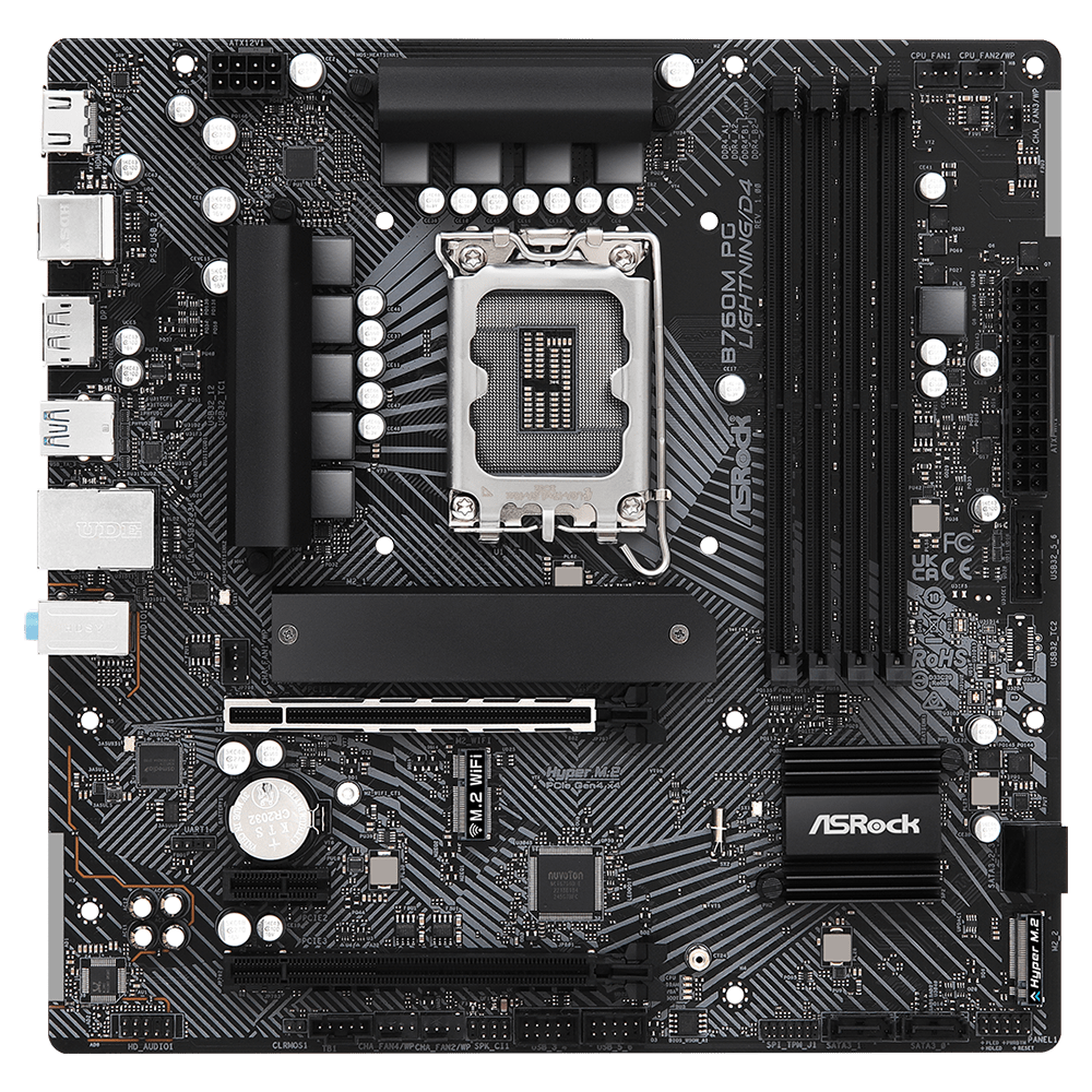 Материнська плата ASRock B760M PG Lightning/D4 (13103587) - фото 3