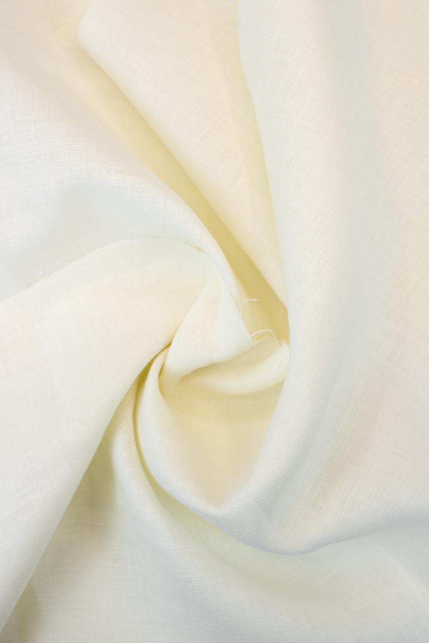 Ткань льняная рубашечная 00с6 135 г/м2 цвет 1403 Winter White 11-0507 TCX 100% лен Бежевый (OBR840_1403)