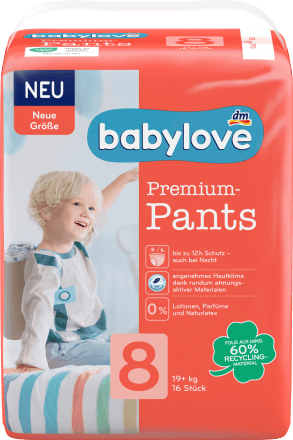 Підгузки-трусики Babylove 8 XXL 19 кг 16 шт.