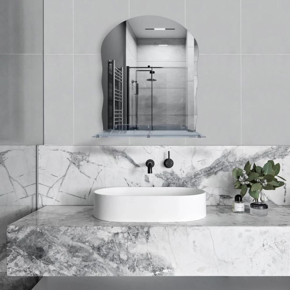 Зеркало для ванной комнаты Kroner KRM Belantis ACS702 с полкой 432х575 мм (CV022927) - фото 2