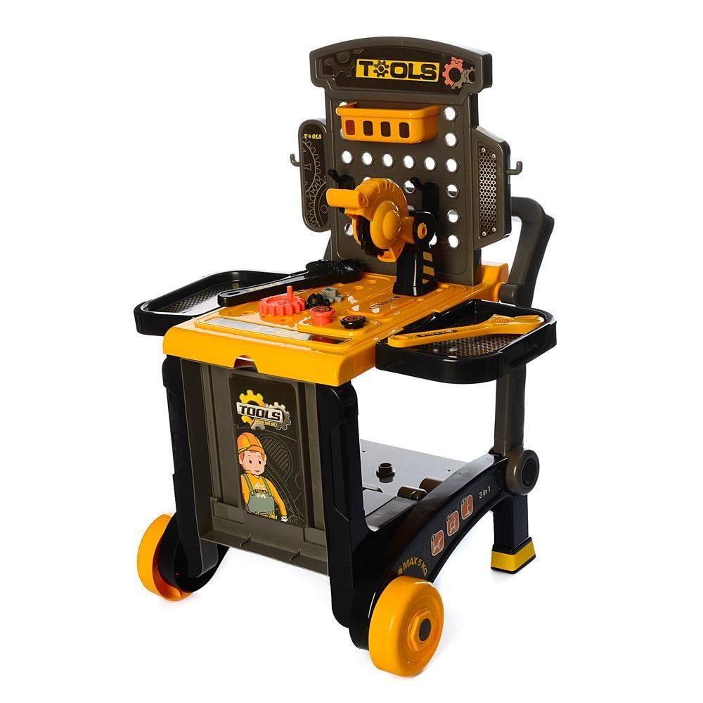 Детский игровой набор инструментов с тележкой и чемоданом (008-928)