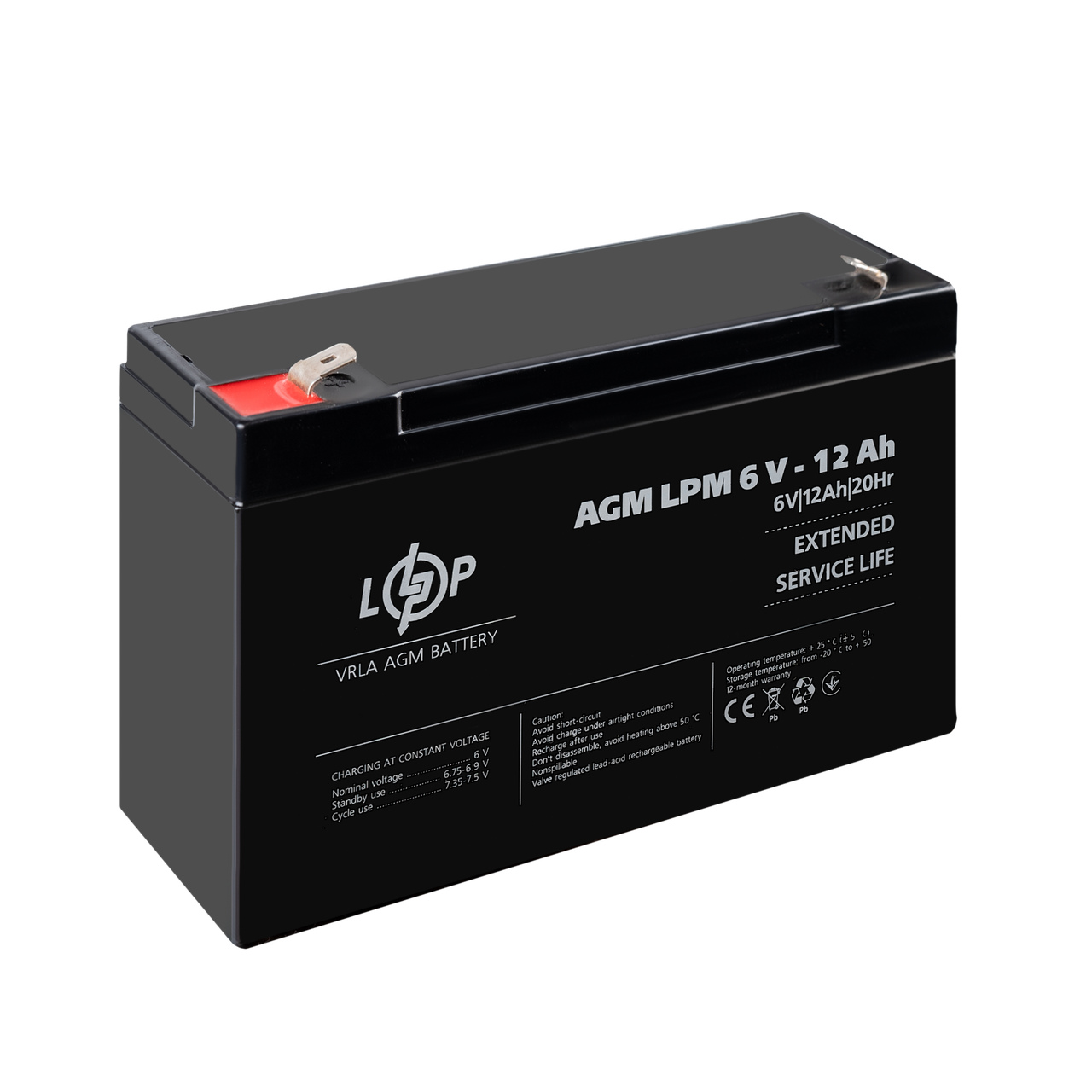 Аккумулятор AGM LPM 6V-12 Ah - фото 4