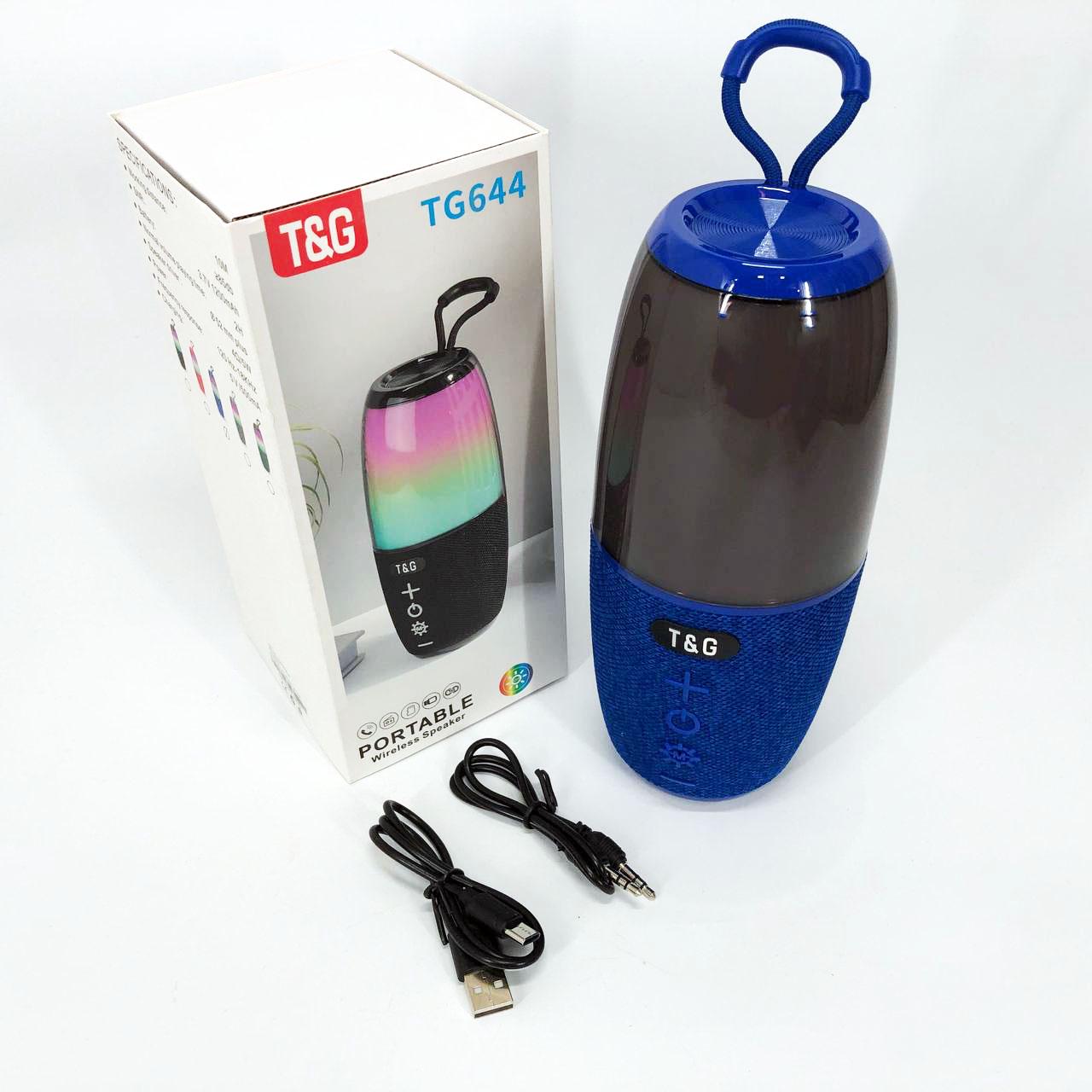 Колонка портативна TG644 5W з RGB підсвічуванням та ремінцем Синій - фото 9 Колонка портативна TG644 5W з RGB підсвічуванням та ремінцем Синій - фото 9