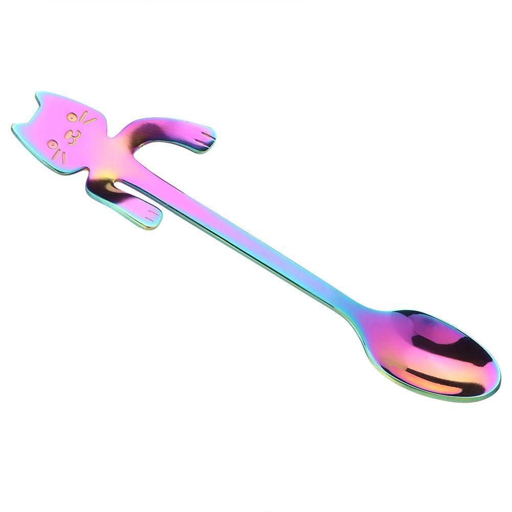 Чайная ложка с держателем на чашку в виде кота Разноцветный (13949100) - фото 1 Чайная ложка с держателем на чашку в виде кота Разноцветный (13949100) - фото 1