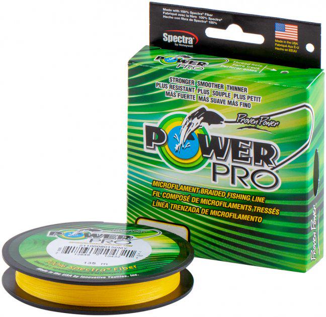 Шнур Power Pro 135 м 0,06 мм 6,5 Lb 3 кг Hi-Vis Yellow (1013-2266.78.50)