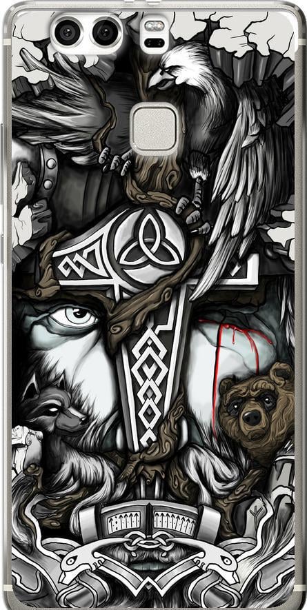 Чохол на Huawei P9 Plus Тату Вікінг (4098u-300-42517)
