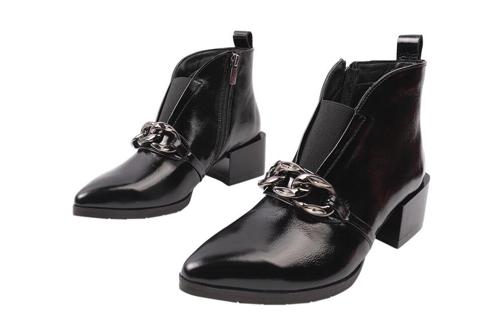 Ботильйони жіночі Marko Rossi зі шкіри на підборах р. 38 Чорний (121-21DH) - фото 5 Ботильйони жіночі Marko Rossi зі шкіри на підборах р. 38 Чорний (121-21DH) - фото 5