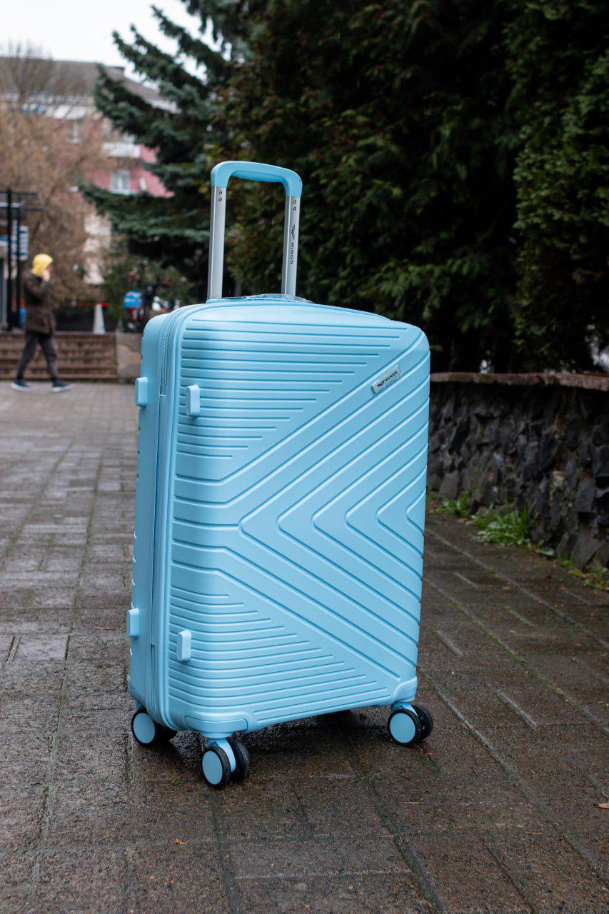 Валіза пластикова Wings 181-05 поліпропілен 100% середній Блакитний (11838348) - фото 1 Валіза пластикова Wings 181-05 поліпропілен 100% середній Блакитний (11838348) - фото 1