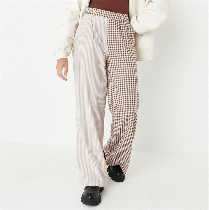 Брюки Missguided Клеточка р. 34 Коричневый (CL114852)