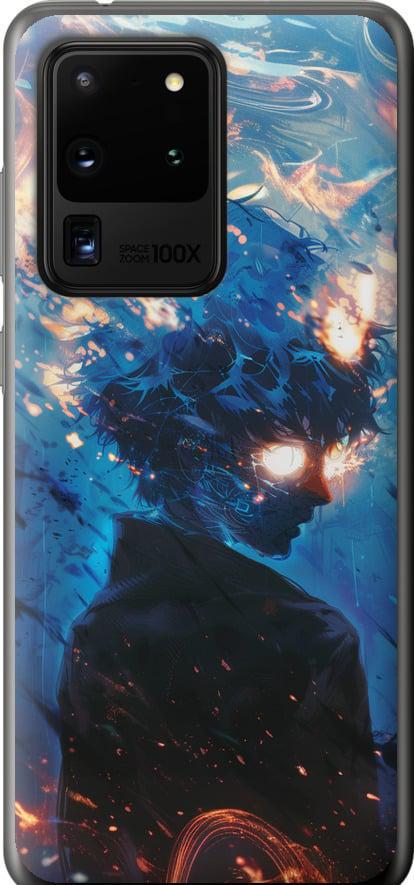 Чехол на Samsung Galaxy S20 Ultra Сатору Годжо (6129t-1831-42517) Чехол на Samsung Galaxy S20 Ultra Сатору Годжо (6129t-1831-42517)