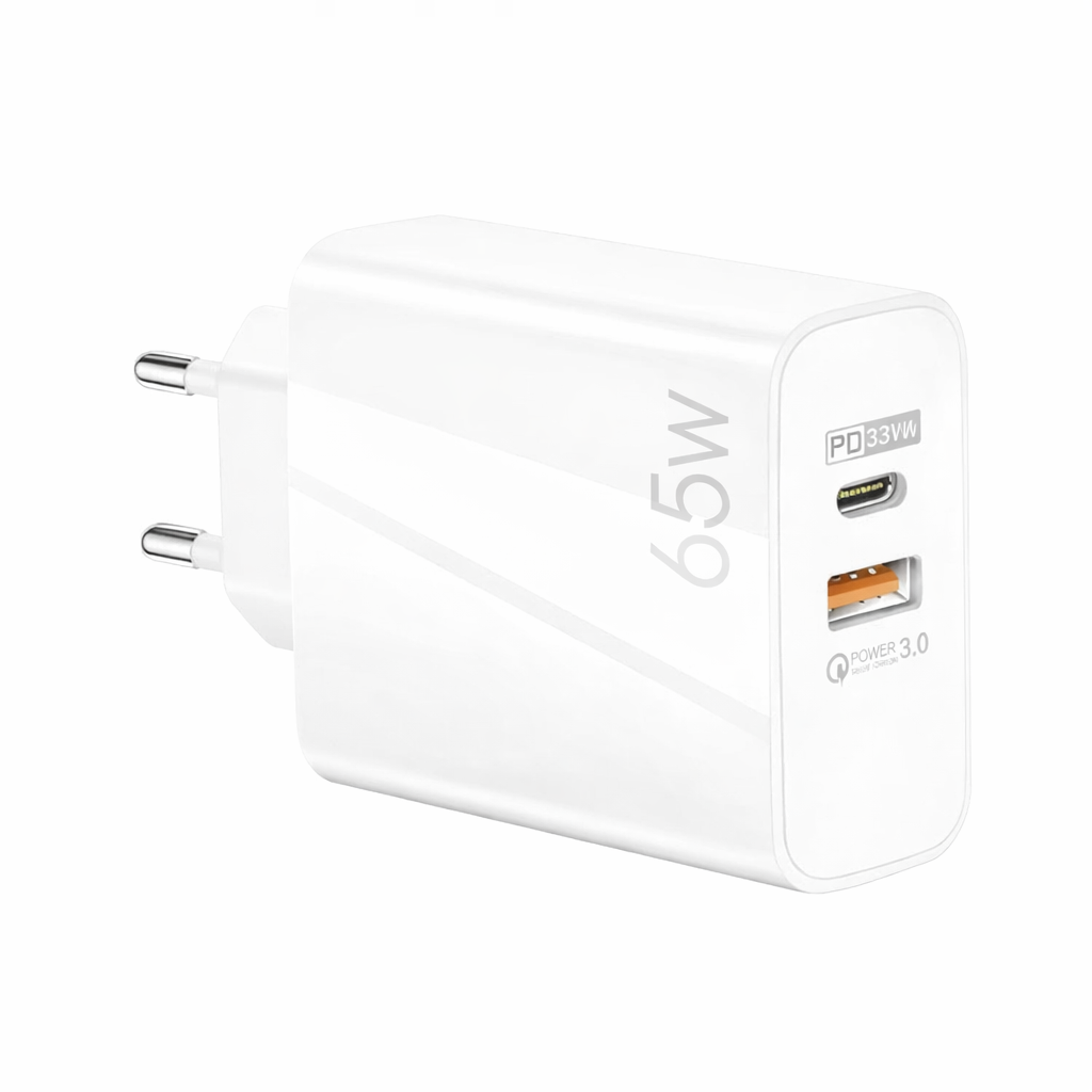 Зарядное устройство USB Type-C PD/QC с кабелем Type-C/Type-C 65 Вт (32409404)