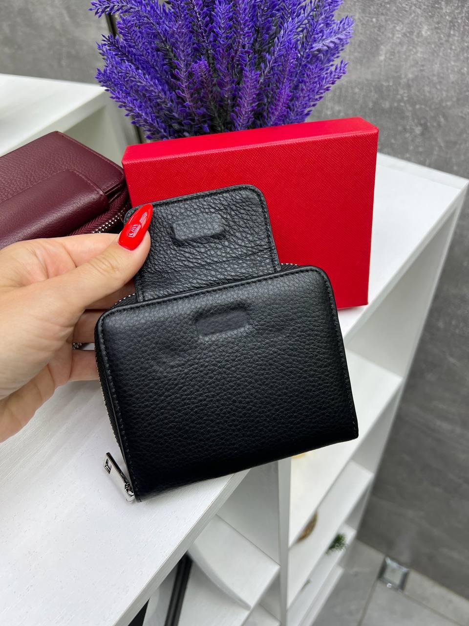 Кошелек кожаный женский в коробке на магните из натуральной кожи 12х10 см Черный (2350867656) - фото 5 Кошелек кожаный женский в коробке на магните из натуральной кожи 12х10 см Черный (2350867656) - фото 5