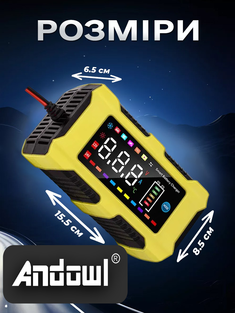 Пристрій зарядний Andowl автомобільний 12 В/6 А Q-DP8812Х1 Чорний (eadfdb34) - фото 7 Пристрій зарядний Andowl автомобільний 12 В/6 А Q-DP8812Х1 Чорний (eadfdb34) - фото 7