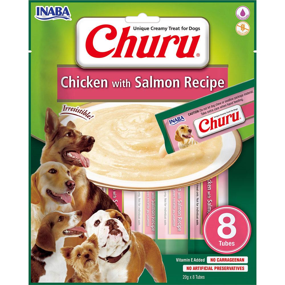 Лакомство для собак INABA Churu Сливочная паста в стиках с курицей и лососем 8 шт. 20 г (1924355864)