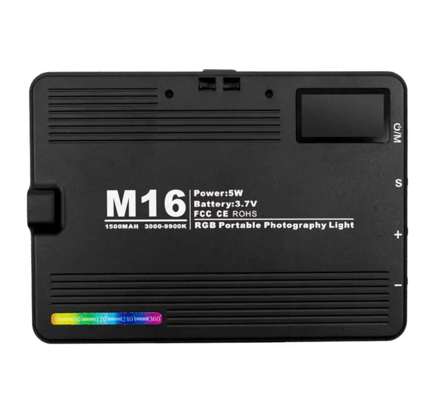 Студийный свет RGB с зажимом M16 1500 mAh Black