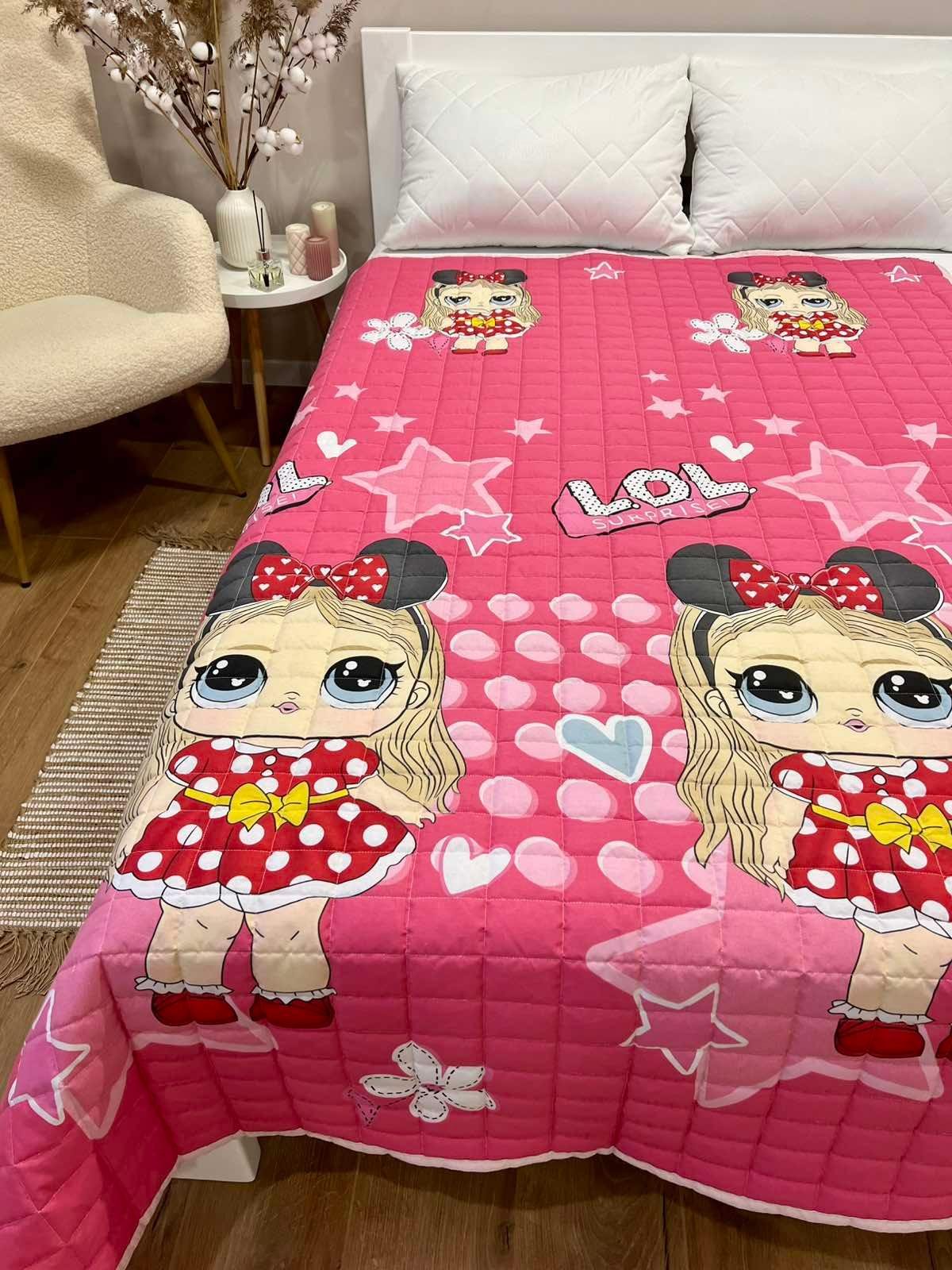 Ковдра-покривало дитяча Лол двостороння з бавовни 150x210 см (26293507)