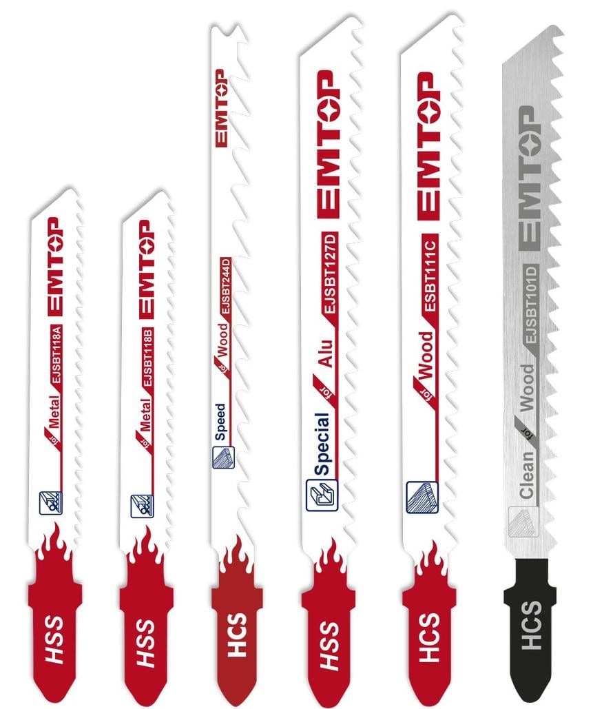 Набор полотен для лобзика EMTOP EJSBT2001 20 шт.