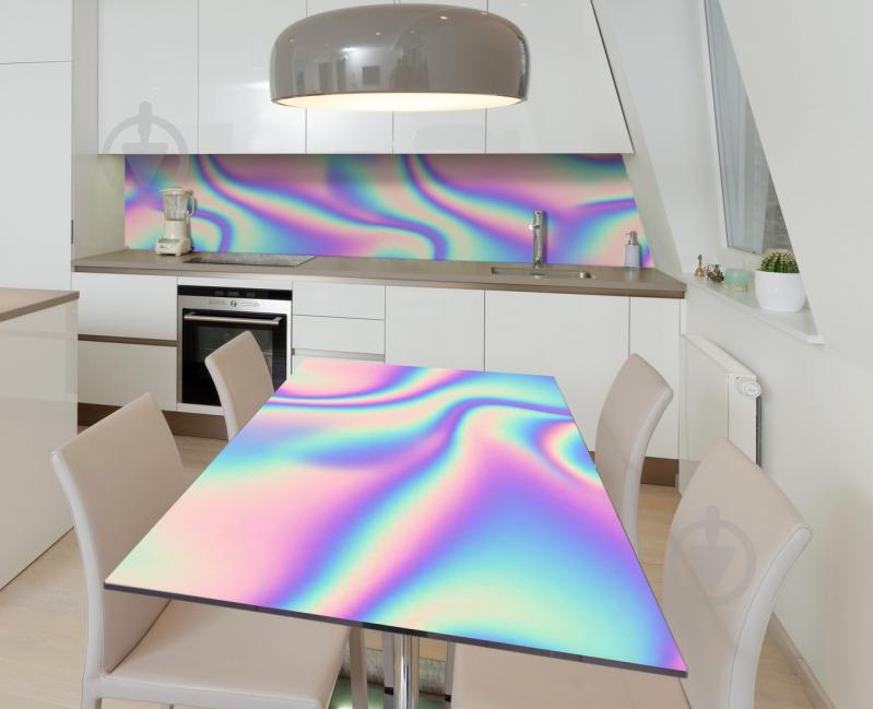 Наклейка 3Д виниловая на стол Zatarga «Северное сияние» 650х1200 мм для домов, квартир, столов, кофейн, кафе