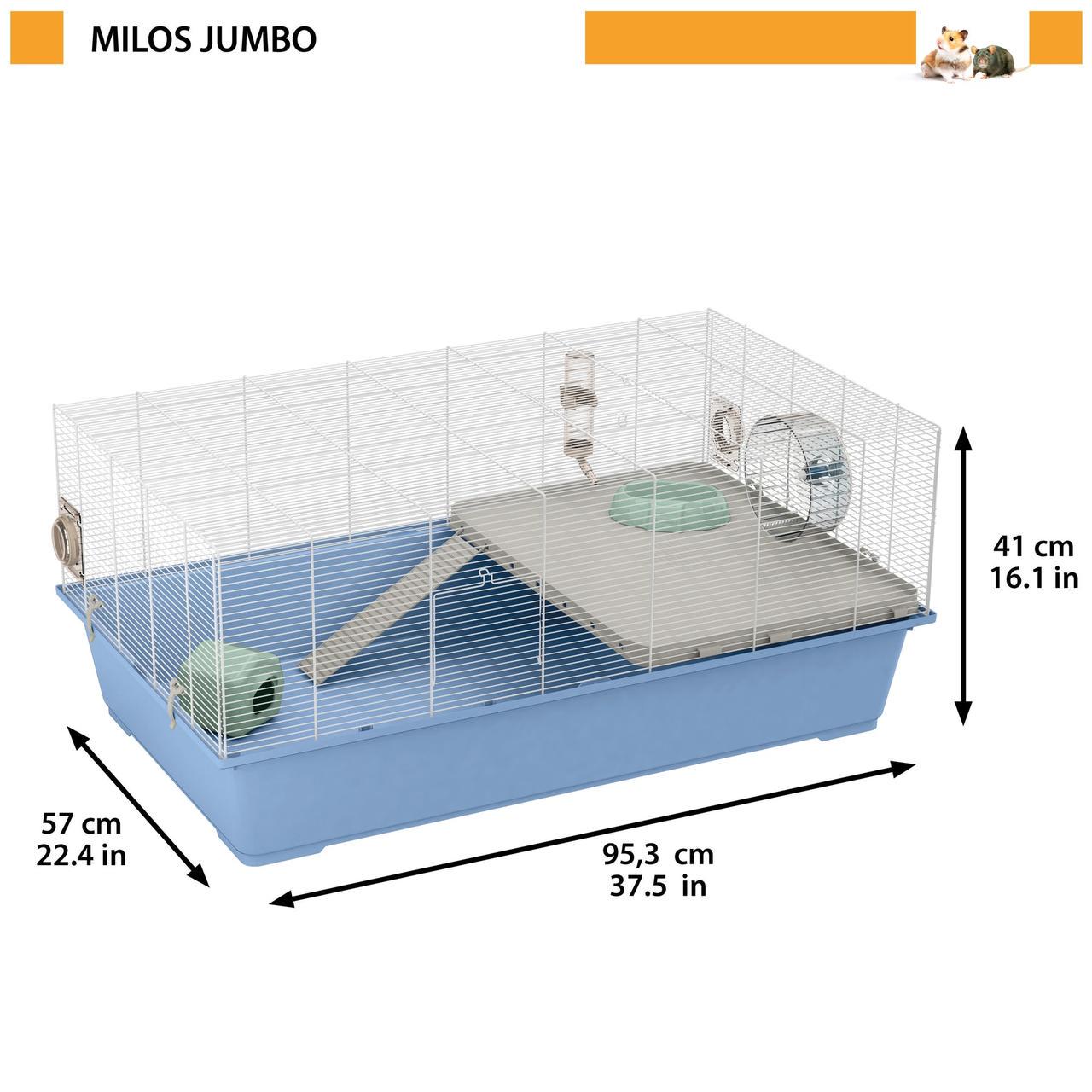Клетка для мышей и хомяков MILOS JUMBO 95,3x57xh 41 см (A-038018) - фото 2 Клетка для мышей и хомяков MILOS JUMBO 95,3x57xh 41 см (A-038018) - фото 2