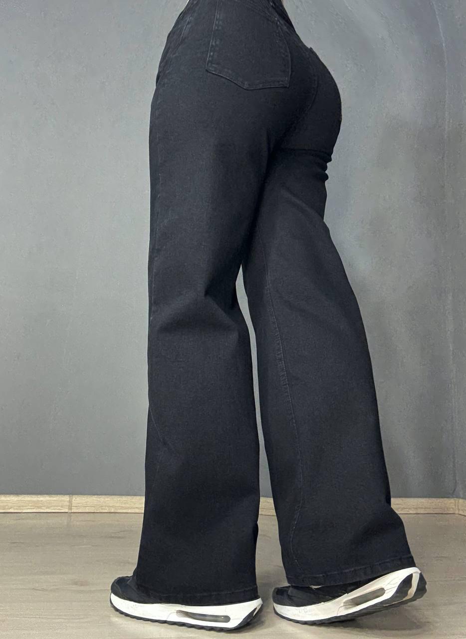 Джинси жіночі ITS Basic 2407-1 палаццо стрейчеві з виточками р. 40 Чорний (4997) - фото 7 Джинси жіночі ITS Basic 2407-1 палаццо стрейчеві з виточками р. 40 Чорний (4997) - фото 7