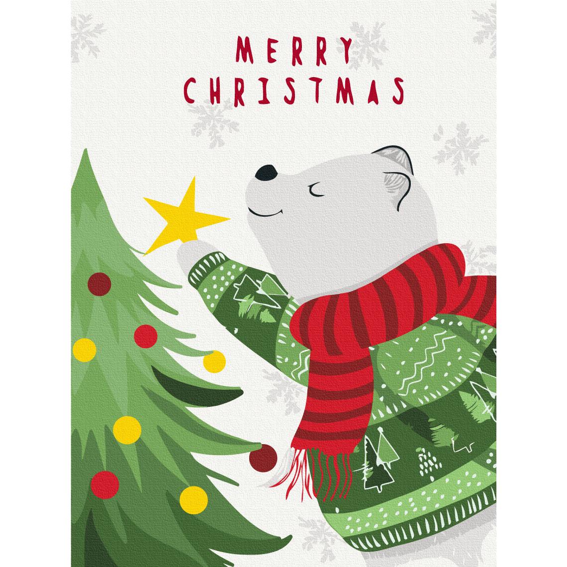 Картина по номерам Brushme Полярный мишка 30x40 см Разноцветный (PM-194-K-1303)