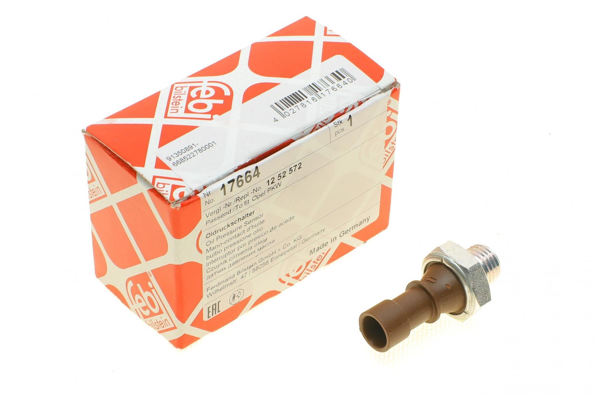 Датчик тиску масла Opel Astra G/Omega B/Vectra B/Zafira A 2,0/2.2DTI 95-09 M14x1,5- (17664)